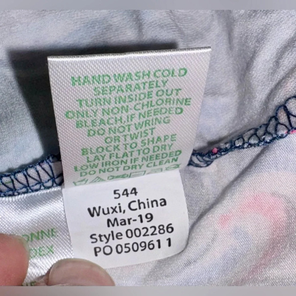 Lilly Pulitzer Dani Mini Swing Dress Medium Blue Pink high tide its for shore - Picture 7 of 7